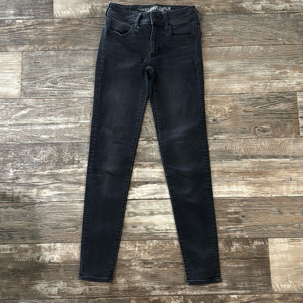 AMERICAN EAGLE 🦅 OUTFITTERS WOMEN SUPER STRETCH PANTS JEGGING, 00R